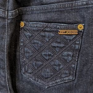 St John Sport Dark Wash Straight Leg Women's Stretch Denim Jeans (0)